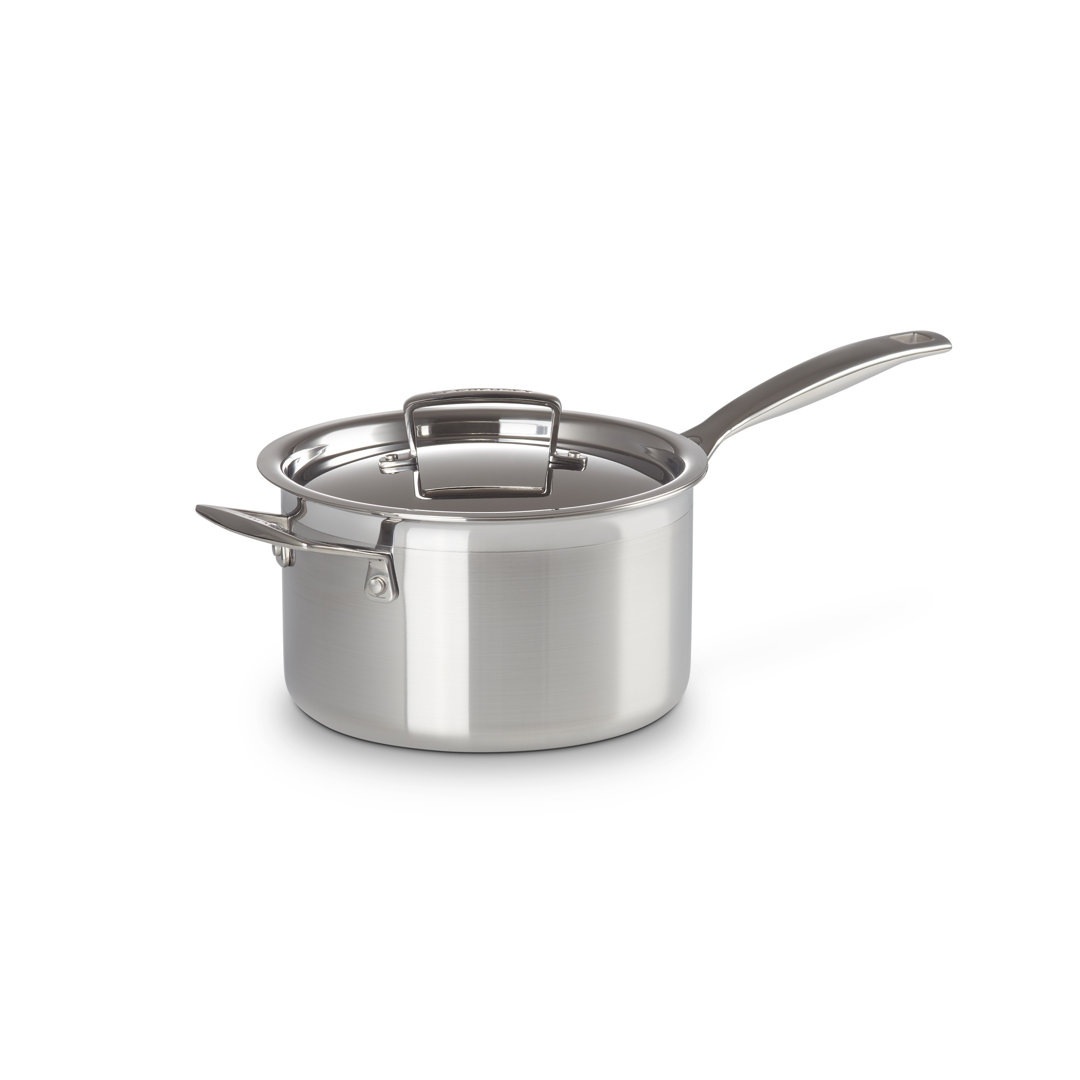 Le Creuset 3-Ply Stainless Steel Saucepan Silver 20cm
